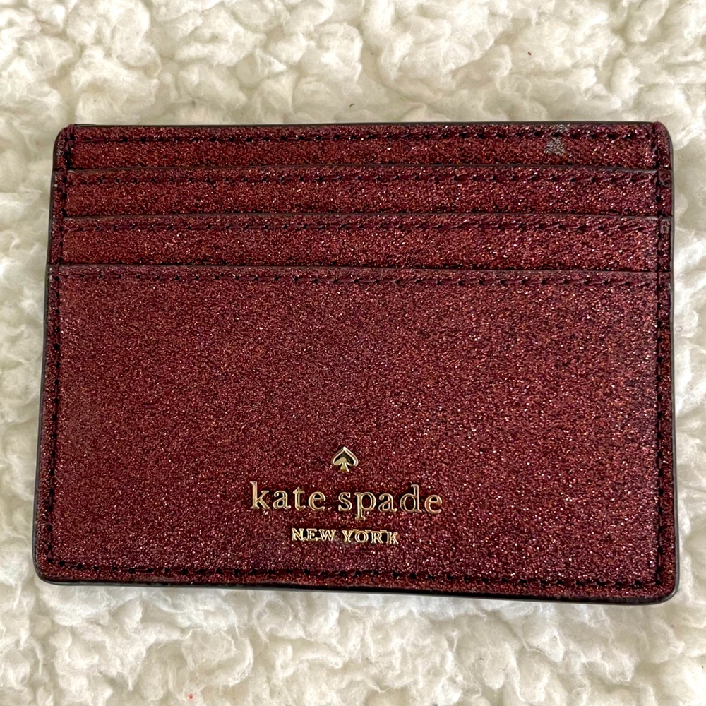 ♠️ Kate Spade Card Holder, Maroon